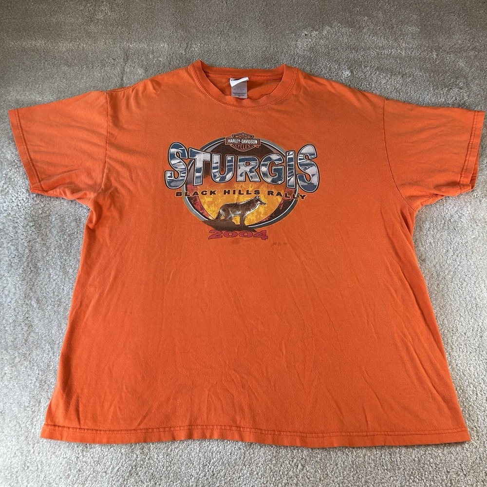 Vintage Harley Davidson Sturgis Black Hills Rally 2004 Wolf Eagle T-Shirt XL
